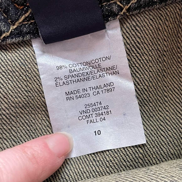 GAP Y2K Full Snap Denim Low Rise Mini Skirt 10 Cotton Pocketless Preppy Bratz - Picture 7 of 9